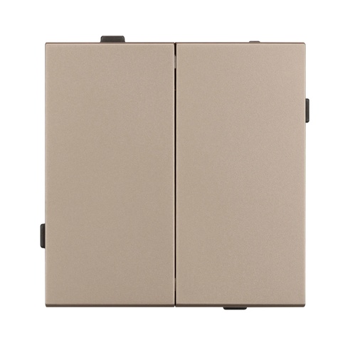 Механизм выключателя двухклавишный непроходной SWT-TENDO-MK02-PL-GD (230V, 10A) (Arlight, -)