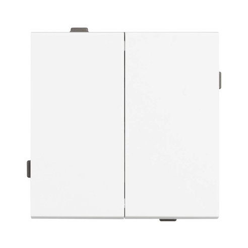 Механизм выключателя двухклавишный непроходной SWT-TENDO-MK02-PL-WH (230V, 10A) (Arlight, -)