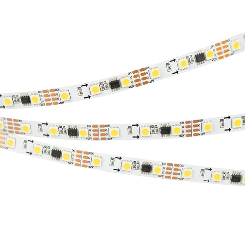 Лента светодиодная SPI-5000-5060-60 12V Cx3 Warm3000-Auto (10mm, 13.2W, IP20) (Arlight, Открытый, IP20)