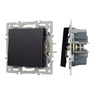 Механизм выключателя одноклавишный перекрёстный SWT-MKX1-PL-BK (250V, 16A) (Arlight, -)