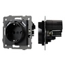 Механизм розетки с USB зарядкой SCT-MUAA-PL-BK-V (250V, 16A) (Arlight, -)