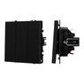 Механизм выключателя трехклавишный непроходной SWT-NOBE-MK03-SFPL-BK (230V, 10A) (Arlight, Черный оникс)