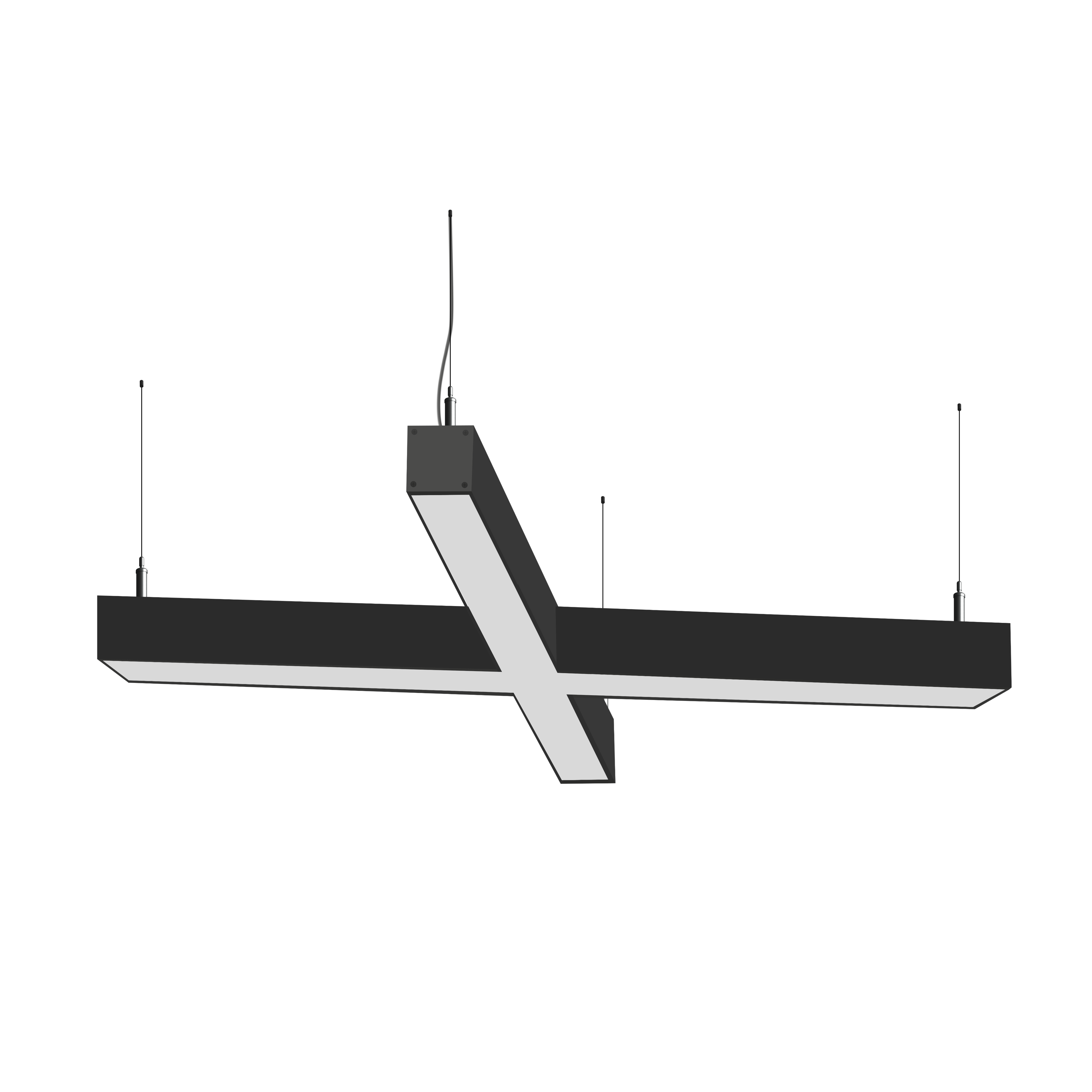 Светодиодный фигурный светильник MS-CROSS X-образный 4х500mm 40W 3000/4000/6000K - изображение товара