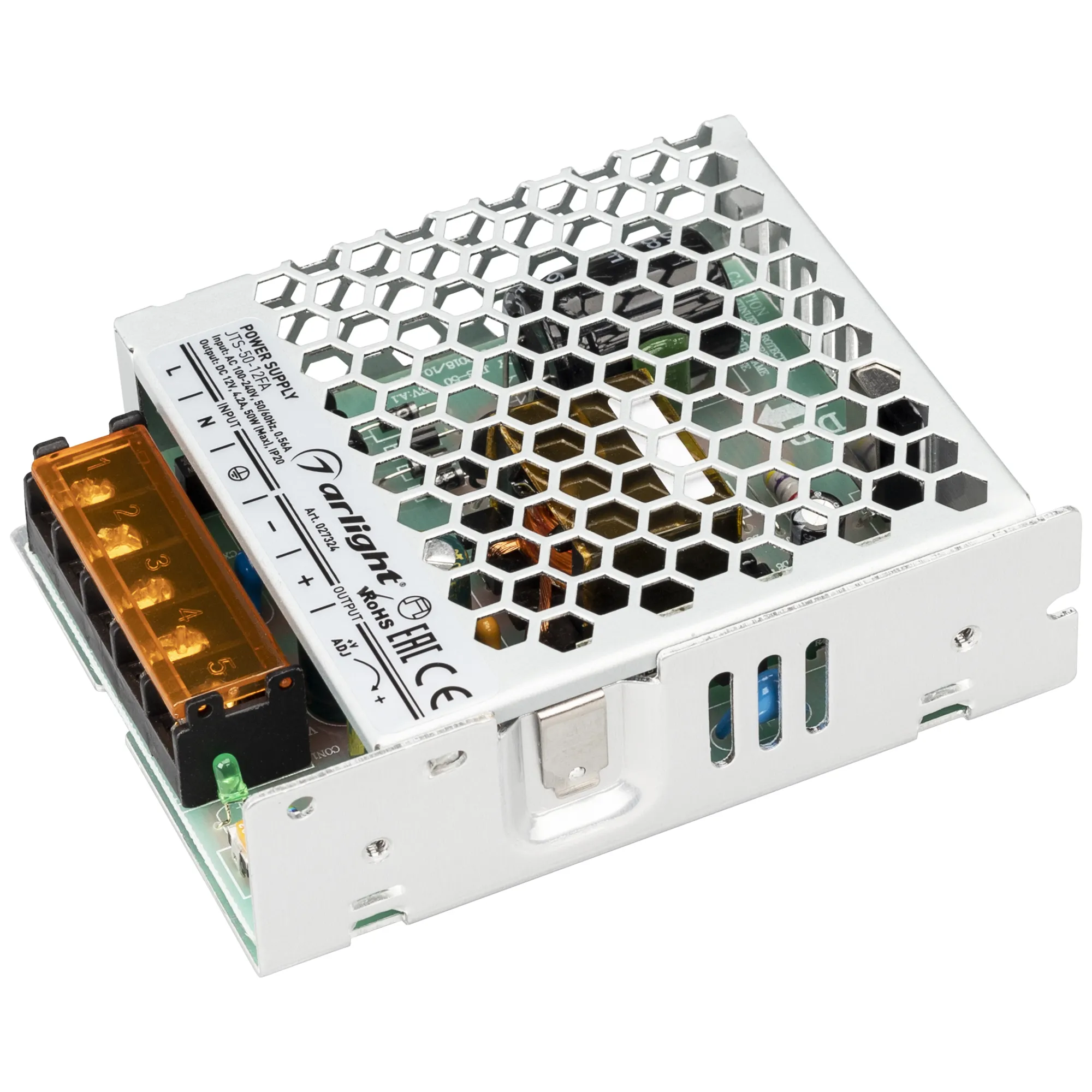 Блок питания JTS-50-12-FA (12V, 4.2A, 50W) (Arlight, IP20 Сетка, 3 года) - изображение товара