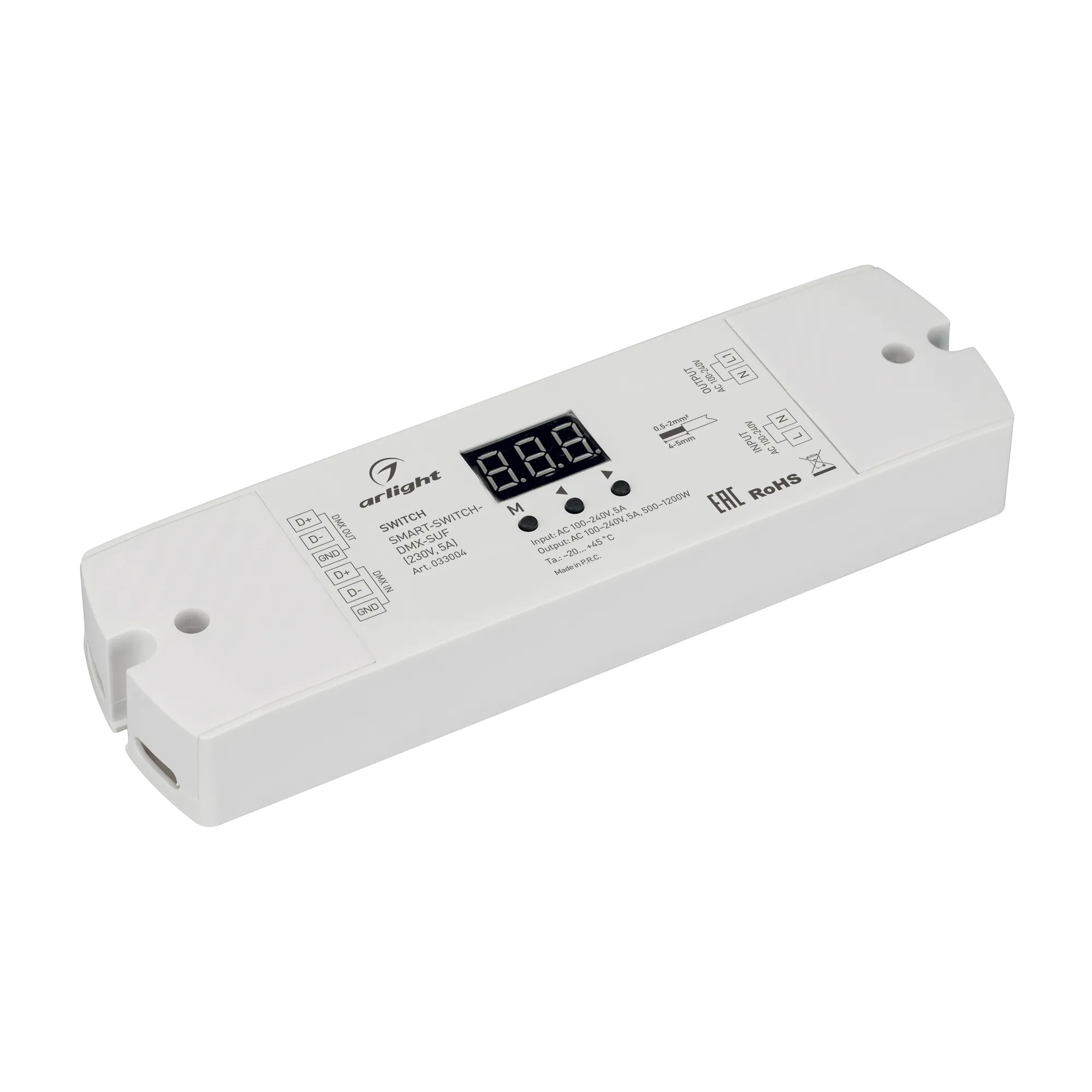 Выключатель SMART-SWITCH-DMX-SUF (230V, 5A) (Arlight, IP20 Пластик, 3 года) - изображение товара