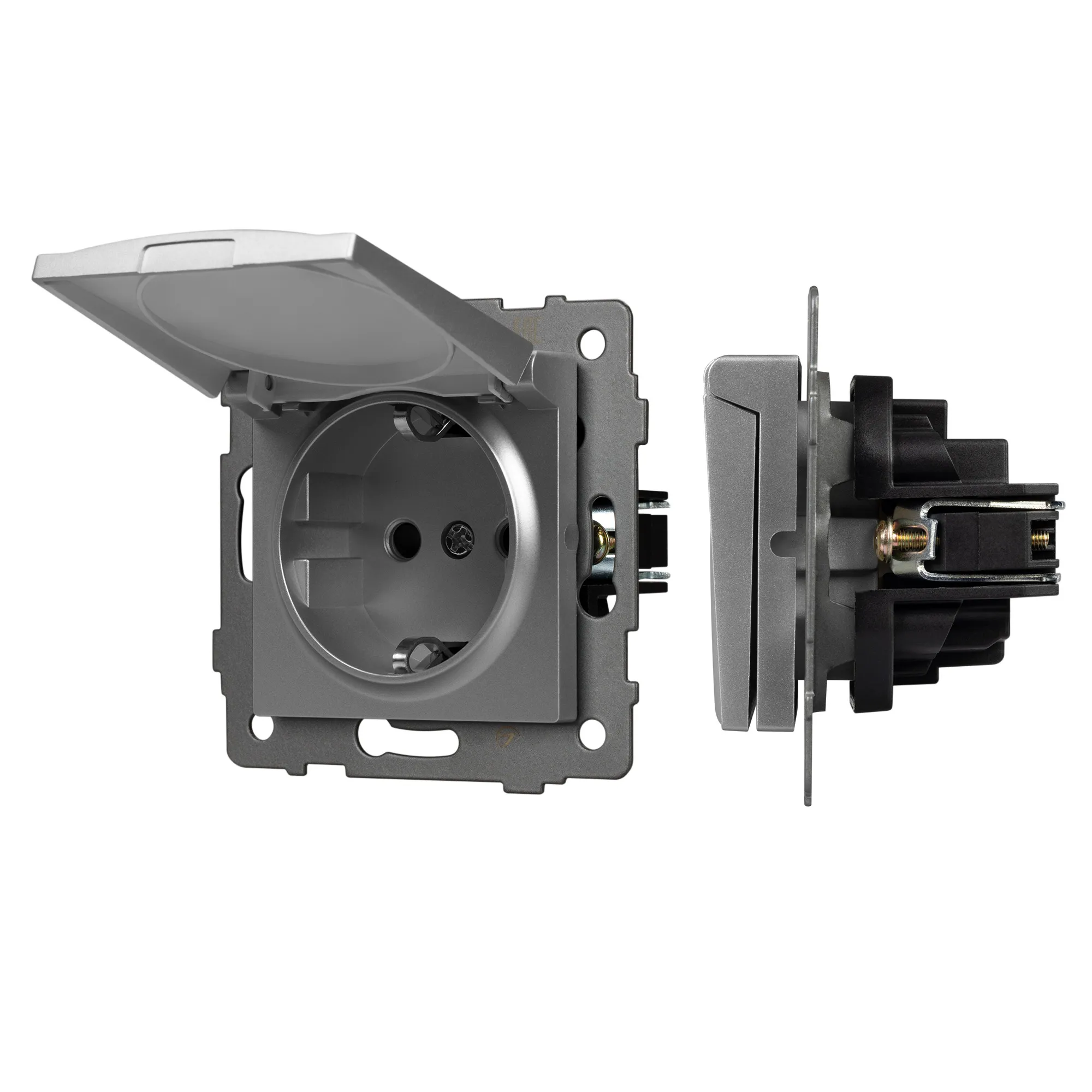 Механизм розетки влагозащищённый SCT-MCP-PL-GR-V (250V, 16A) (Arlight, -) - изображение товара